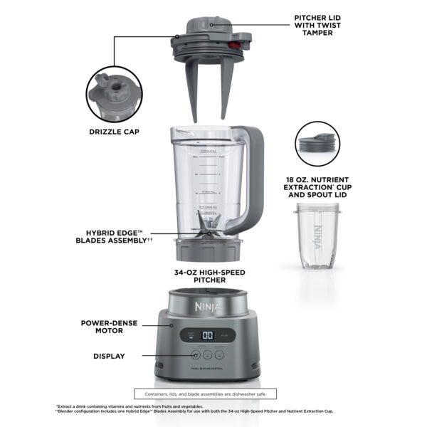 Twisti, High-Speed Blender Duo 3 Preset Auto-Iq Programs, 34 Oz. Pitcher Capacity, SS150 - Image 12