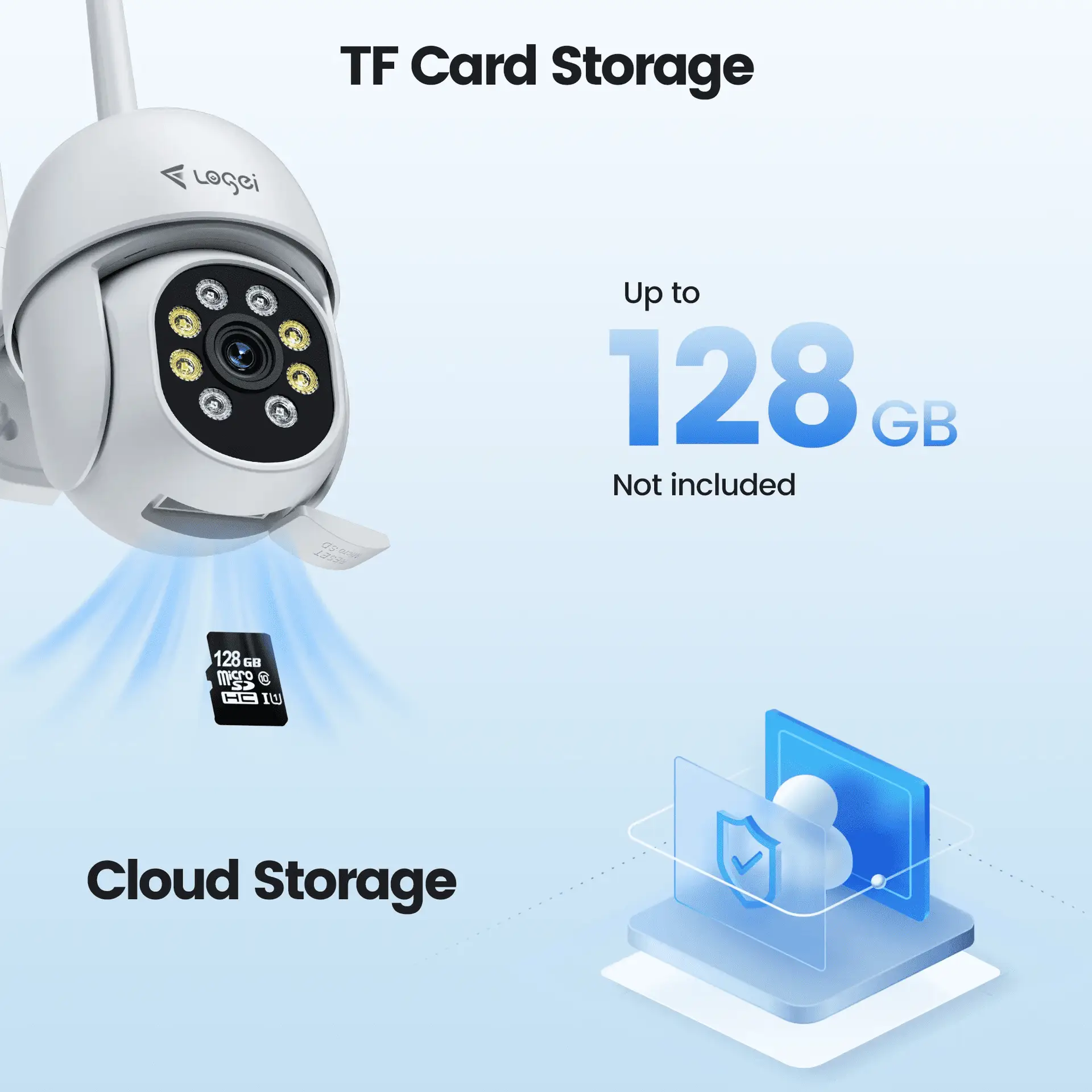 Outdoor Security Camera with Light Alarm,Color Night Vision,2.4G Wifi,Motion Detection,Ip66 Weatherproof ,Cloud/Sd Card Storage,Two-Way Audio - Image 2