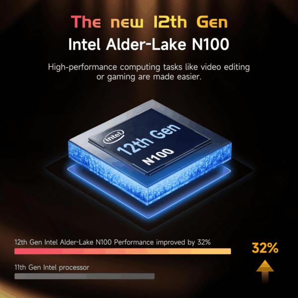 2025 Newest , 15.6-Inch FHD Display  with Intel Quad Core-12Th N100(Up to 3.4Ghz), 16GB RAM 1TB ROM Business  Computer, Fingerprint, Type C, Windows 11 Home, Blue - Image 2