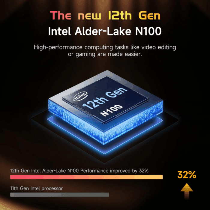2025 Newest , 15.6-Inch FHD Display  with Intel Quad Core-12Th N100(Up to 3.4Ghz), 16GB RAM 1TB ROM Business  Computer, Fingerprint, Type C, Windows 11 Home, Blue - Image 2