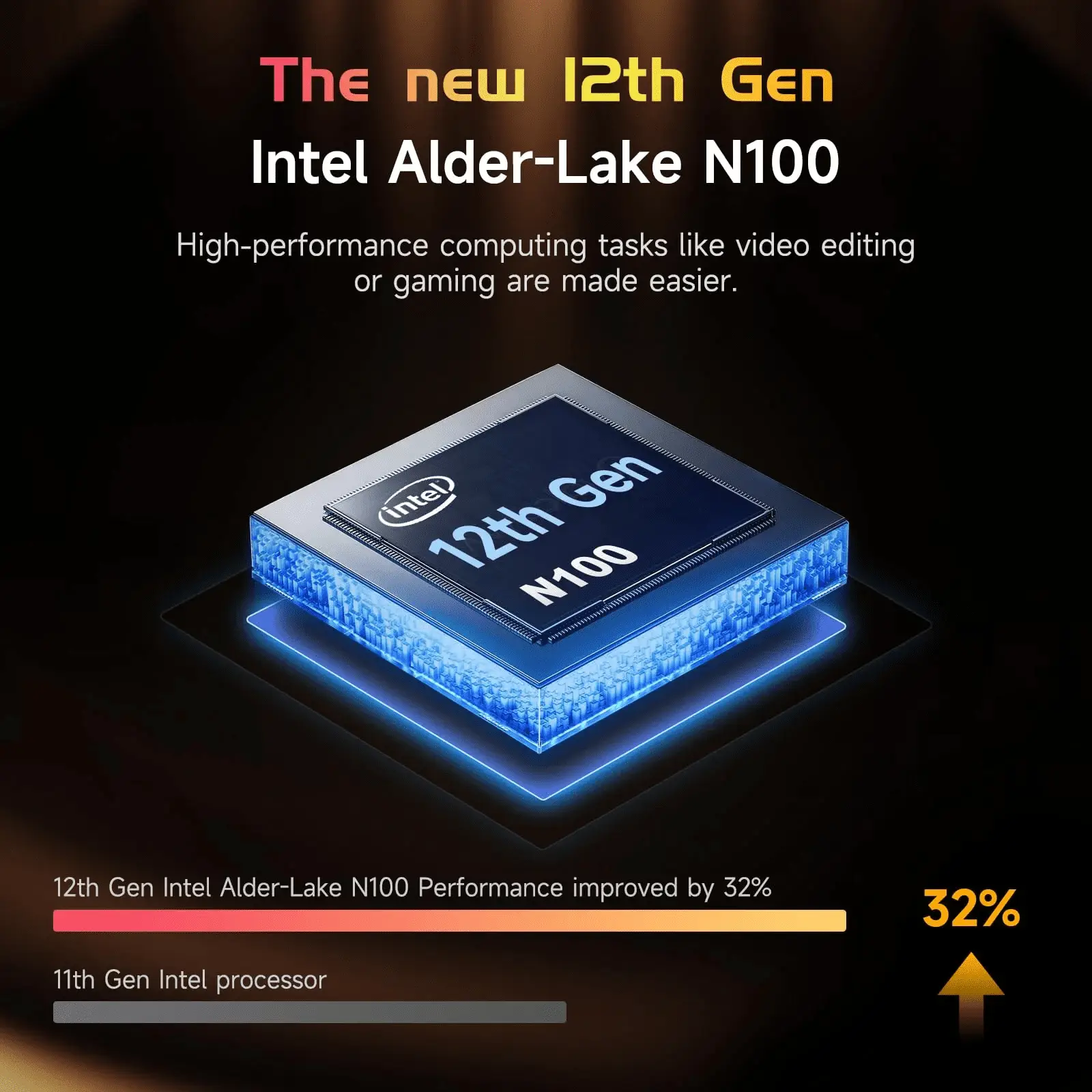 2025 Newest , 15.6-Inch FHD Display with Intel Quad Core-12Th N100(Up to 3.4Ghz), 16GB RAM 1TB ROM Business Computer, Fingerprint, Type C, Windows 11 Home, Blue - Image 2