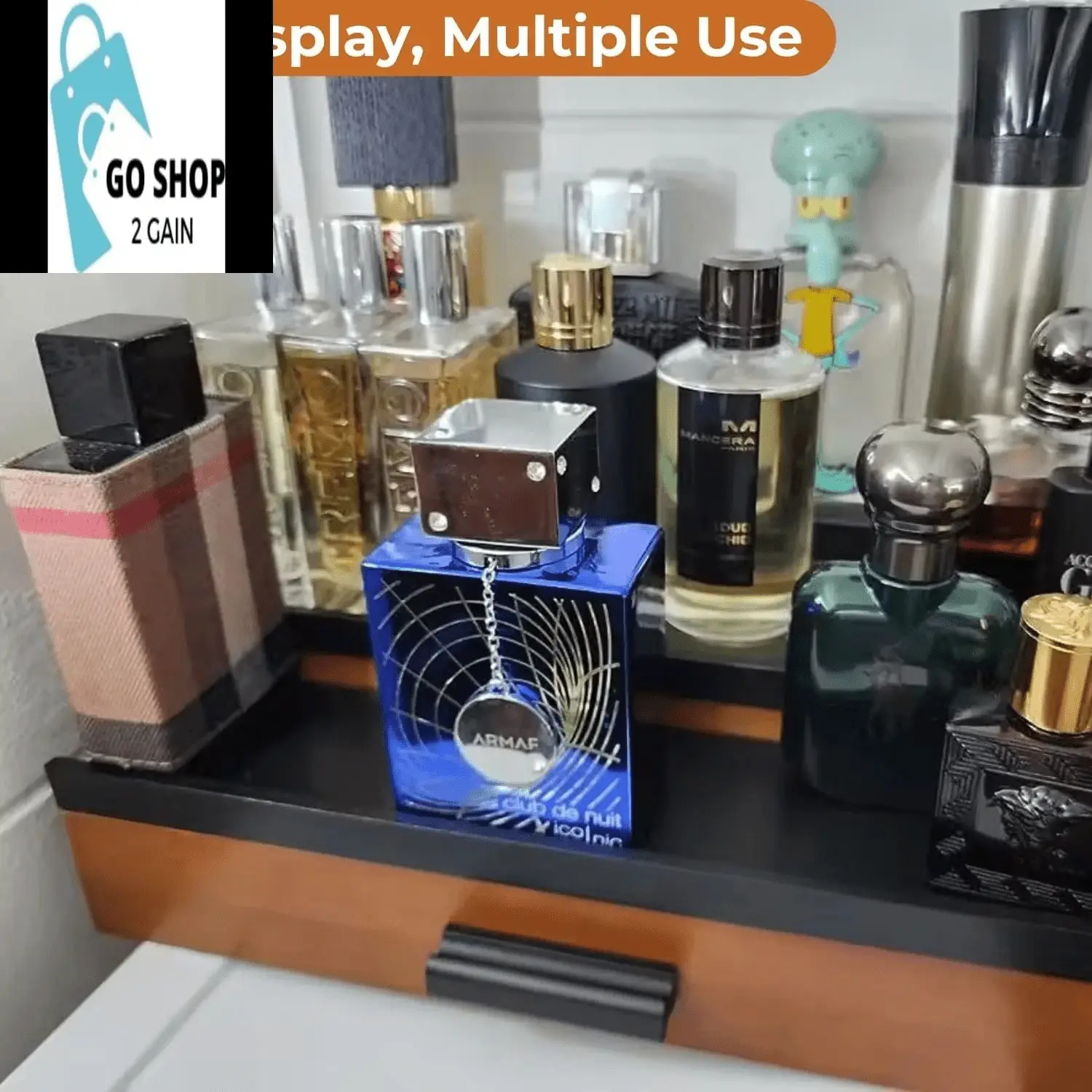 Cologne Organizer for Men, 3 Tier of Elevated Cologne Stand for Men with Drawer Storage, Fragrance Organizer Storage Display Risers,Fragrance Stand for Men, Cologne Shelf Display, Great Gift for Men - Image 6
