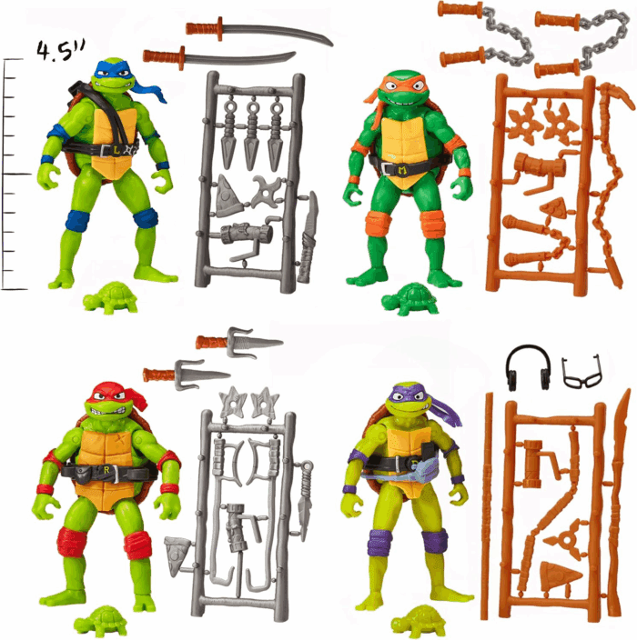 : Mutant Mayhem Basic Figure Turtle 4-Pack Bundle by - Image 2