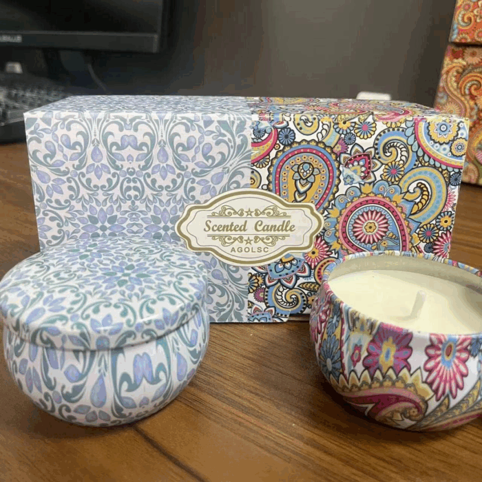 2 Pack Scented Candles, 2.5 Oz Aromatherapy Candles for Home Scented, Natural Soy Candles with Floral Scents, Portable Small Jar Candle Set for Travel, Spa, Bath, Yoga, Home Decor Candle - Image 7
