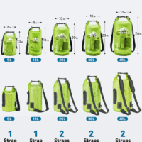 Dry Bag Waterproof for Women Men, 5L/10L/20L/30L/40L Roll Top Lightweight Dry Storage Bag Backpack with Phone Case for Travel, Swimming, Boating, Kayaking, Camping & Beach, 11 Transparent Colors - Image 2