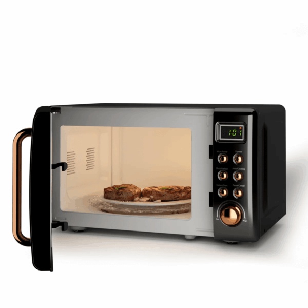 0.7Cu.Ft Retro Countertop Microwave Oven 700W LED Display Glass Turntable New - Image 11