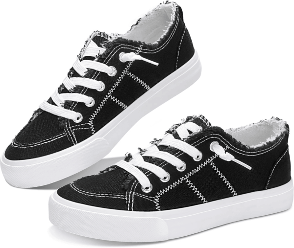 Women'S Play Fashion Sneaker White Color Washed and Leopard Canvas Slip on Shoes