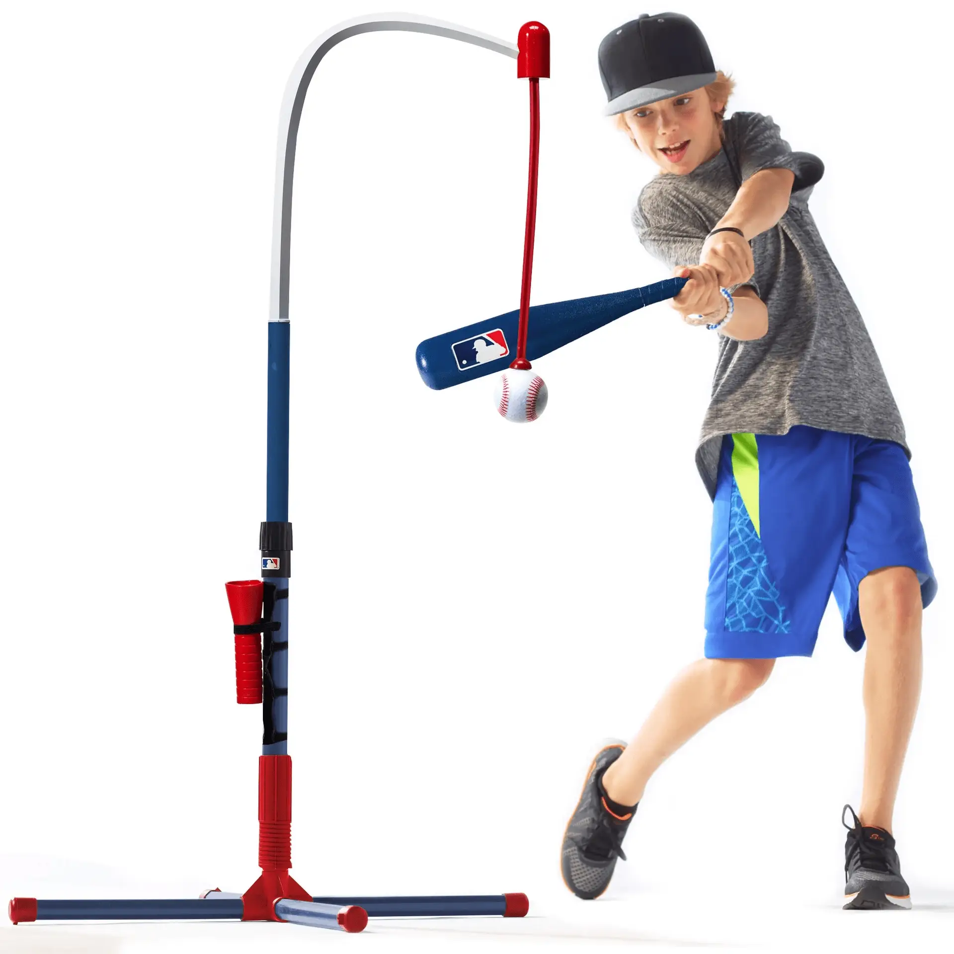 Grow-With-Me Baseball Tee + Stand Set for Youth + Toddlers - 18" to 36" Adjustments - Image 2