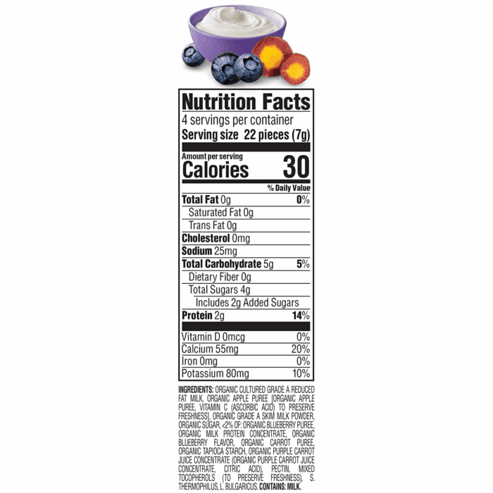 Organics Greek Yogis Freeze Dried Yogurt & Fruit Snacks, Blueberry & Purple Carrot, Packaging May Vary, 1 Oz - Image 3
