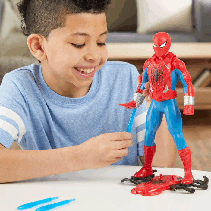 Spider-Man Thwip Blast Spider-Man Action Figure with Accessories, 11-Inch-Scale Super Hero Toys for Kids Ages 4 and Up - Image 5