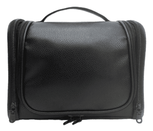 Red Stone Beauty, 2 Piece Toiletry Bag, Unisex Travel Bag or Dopp Kit, Hanging Organizer, Black