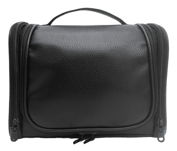 Red Stone Beauty, 2 Piece Toiletry Bag, Unisex Travel Bag or Dopp Kit, Hanging Organizer, Black