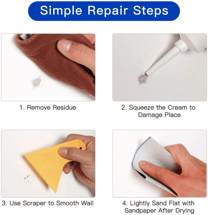 Spackle Wall Fillers Drywall Patch Repair Kit Hole White Repair Paste, Plaster Dent Repair Mending Agent 8.8 Oz Each FU0619 2 Count - Image 7