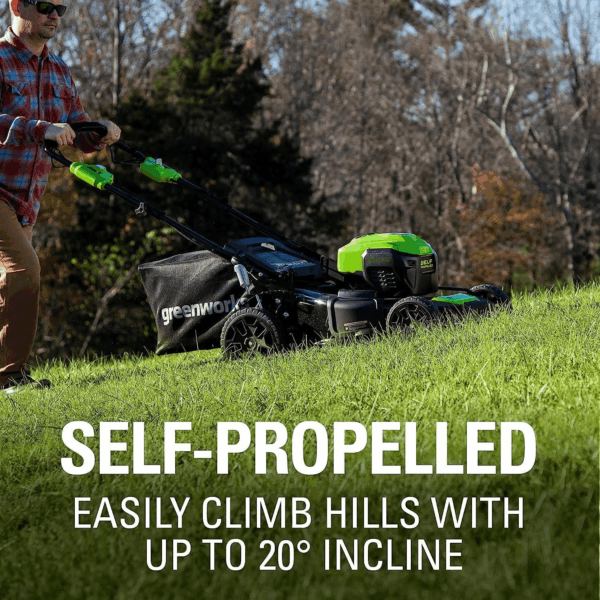 40V 21" Self-Propelled Lawn Mower,Axial Leaf Blower(500 CFM / 120 MPH),13" String Trimmer with 2 Batteries(5Ah+2Ah) & Chargers - Image 4