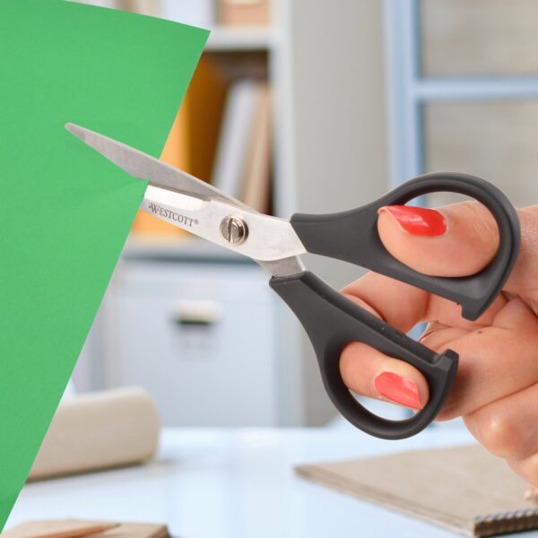 Multipurpose Scissors, All Purpose Plus+, 5", Stainless Steel, Straight, Black, for Office, 1-Count - Image 7