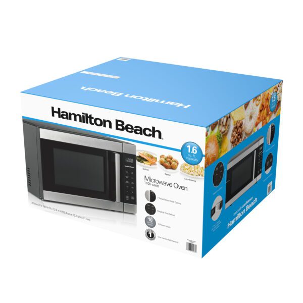 1.6 Cu Ft Sensor Cook Countertop Microwave Oven in Stainless Steel, New - Image 13
