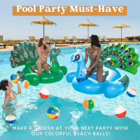 Rainbow Beach Balls(12 Pack), 12'' Inflatable Swimming Pool Toys for Summer Water Games Kids Birthday Party Supplies Combo Set Include Inflatable Beach Balls - Image 6