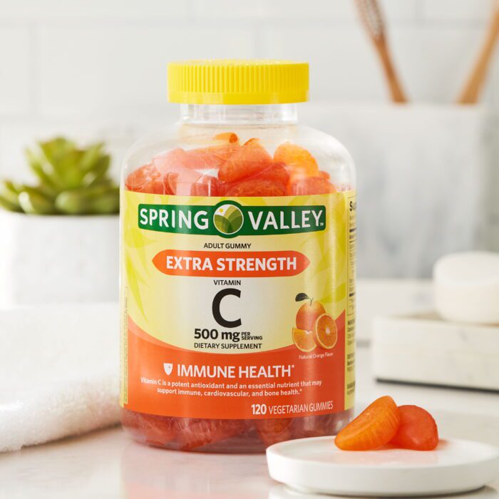 Extra Strength Vitamin C Dietary Supplement Vegetarian Gummies, Orange, 500 Mg, 120 Ct - Image 4