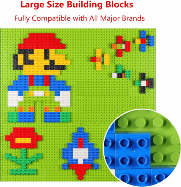 Big Building Block Set - 214 Pieces Toddler Educational Toy Classic Large Size Building Block Bricks - 13 Fun Shapes and Storage Bucket - Compatible with All Major Bulk Bricks Set - Image 4