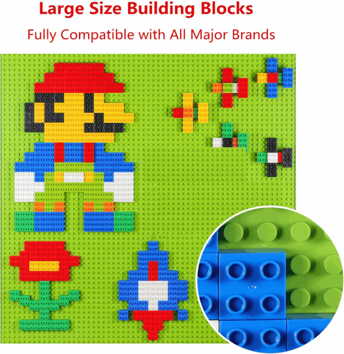 Big Building Block Set - 214 Pieces Toddler Educational Toy Classic Large Size Building Block Bricks - 13 Fun Shapes and Storage Bucket - Compatible with All Major Bulk Bricks Set - Image 4