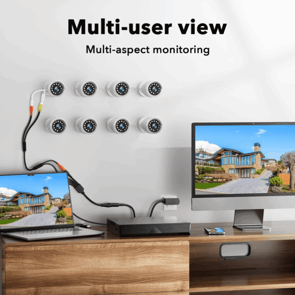 SC35 8CH Wired Security Camera System Outdoor with 3TB Hard Drive 8Pcs 1080P Bullet Surveillance Cameras HDMI Connector - Image 7