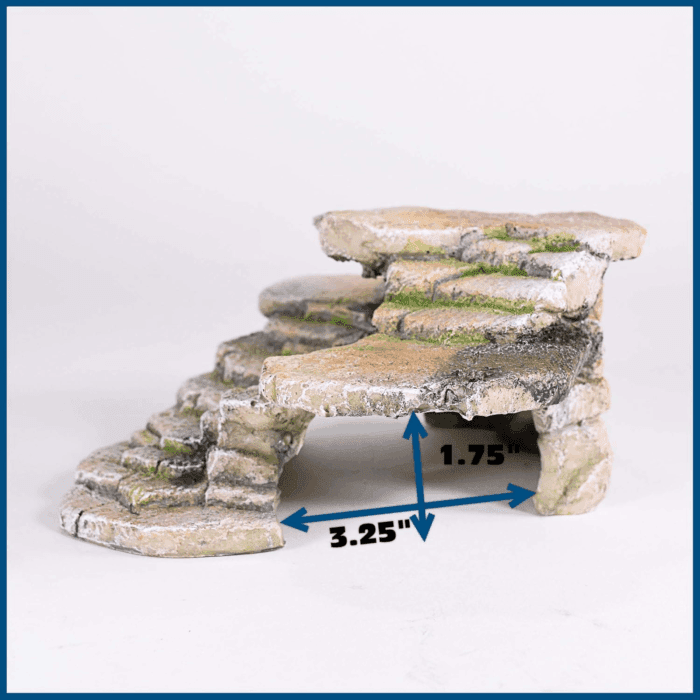 Reptology Shale Scape Step Ledge & Cave Hideout – Basking Area - Decorative Resin for Aquariums & Terrariums – Great for Reptiles, Amphibians, and Fish – Medium - Image 11