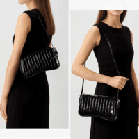 Shoulder Bag for Women Y2K Trendy Purse Vegan Leather Hobo Handbags Clutch Saddle Bag with 2 Removable Strap - Image 3
