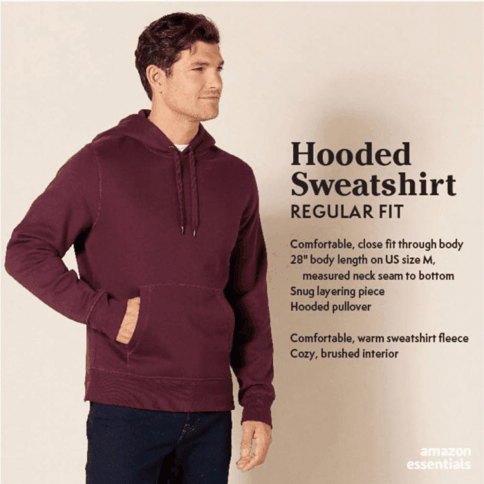 Men'S Sweatshirt Hoodie, Big & Tall Options Available - Image 2