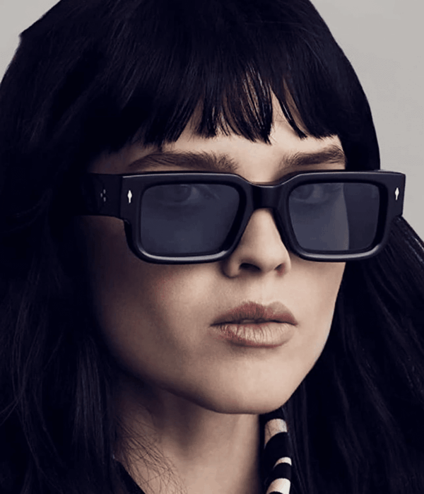 Square Frame Sunglasses for Women Men Trendy Chunky Rectangle Sun Glasses Black Shades UV400 Protection - Image 4