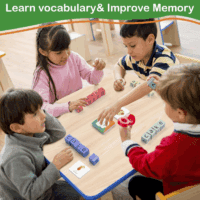 Word Spelling Game, Matching Letter Game for Kids, Fast-Paced Word Race Game, 54Pcs Flash Cards Alphabet Blocks, Preschool Learning Toys Gift for Kids Ages 3-8 - Image 3