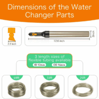 Upgrade Aquarium Water Changer Kit, Semi-Automatic Fish Tank Gravel Cleaner, with 33 FT Water Hose, Flow Control Valve - Image 6