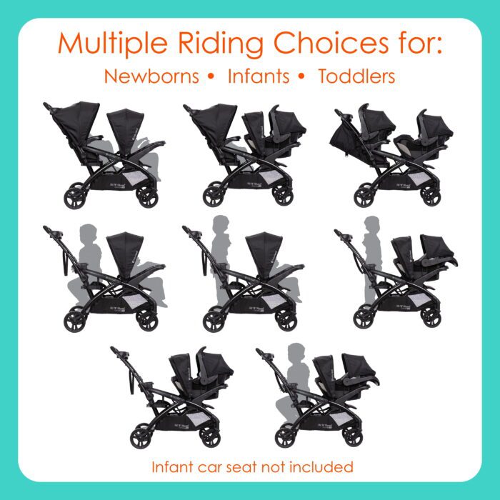 Sit N' Stand® Double 2.0 Stroller - Desert Tan - Image 5