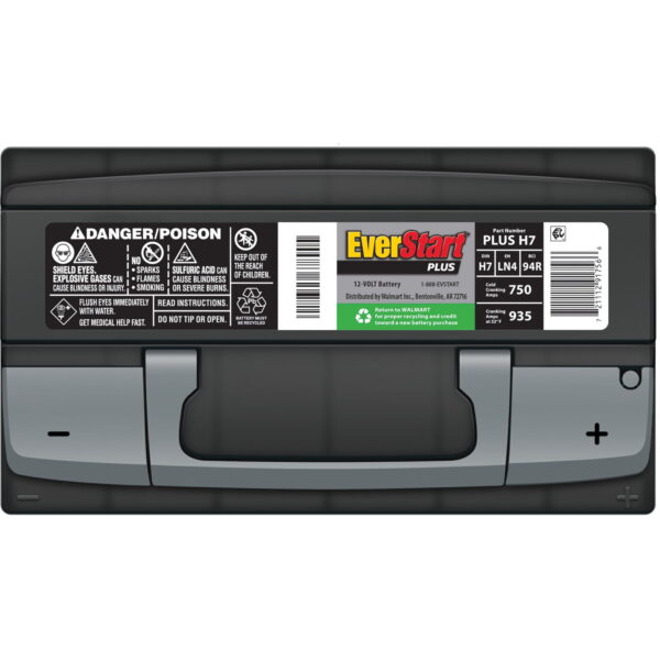 plus Lead Acid Automotive Battery, Group Size H7 / LN4 / 94R 12 Volt, 750 CCA - Image 8