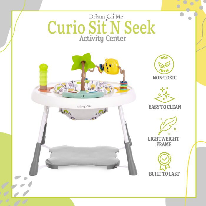 Curio Lightweight & Convertible Sit N Seek Activity Center, Lime - Image 6