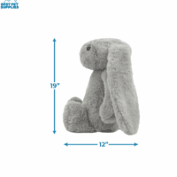Interactive Bunny Buddy Dog Toy with Crinkle and Squeaky Enrichment for Small and Medium Breed Puppies or Dogs, Cute and Plush - Bunny Bundle (Beige, Gray) - Image 5