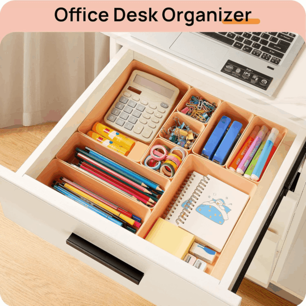 25 PCS Plastic Drawer Organizers Set, 4-Size Versatile Bathroom and Vanity Drawer Organizer Trays, Storage Bins for Makeup, Bedroom, Kitchen Gadgets Utensils and Office - Image 6