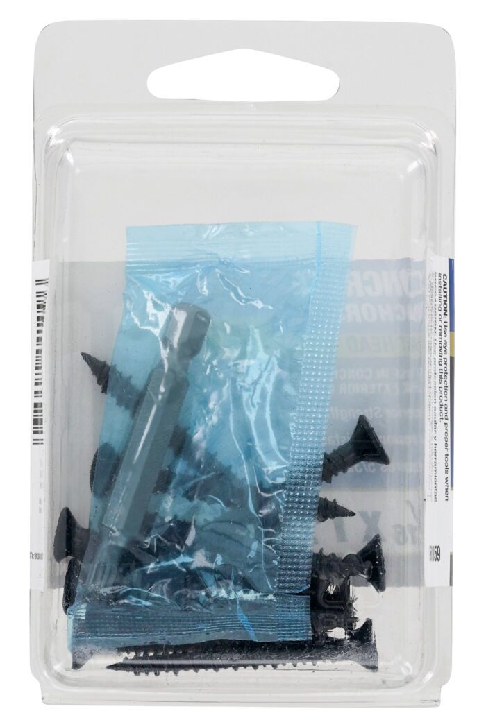 Concrete Screw Anchor Black, 3/16 X 1.25", Flat Head, Steel, New, 12 Pack - Image 6