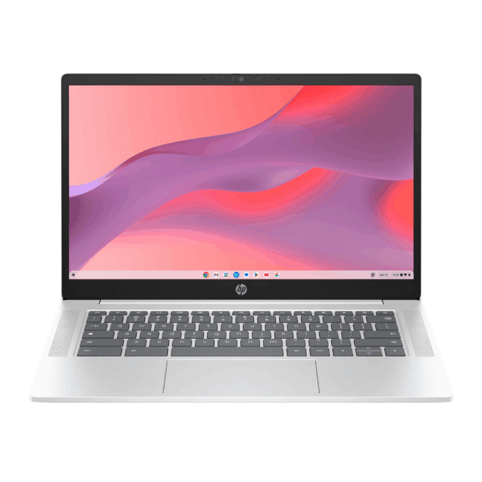14 Inch HD Chromebook Laptop Intel Processor N200 4GB RAM 128GB UFS Glacier Silver