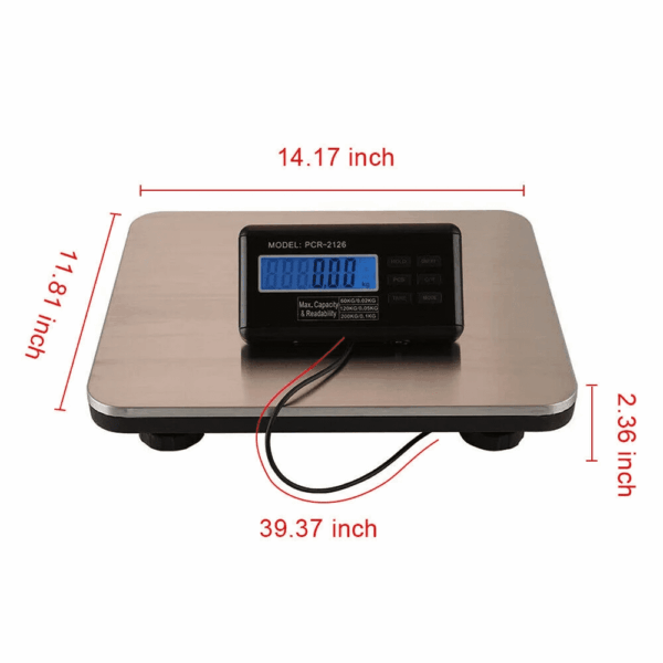 660 Lbs Smart Weigh Digital Heavy Duty Shipping and Postal Scale with Durable Stainless Steel Large Platform - Image 3