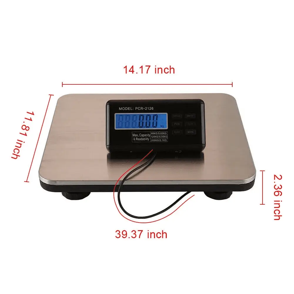 660 Lbs Smart Weigh Digital Heavy Duty Shipping and Postal Scale with Durable Stainless Steel Large Platform - Image 3