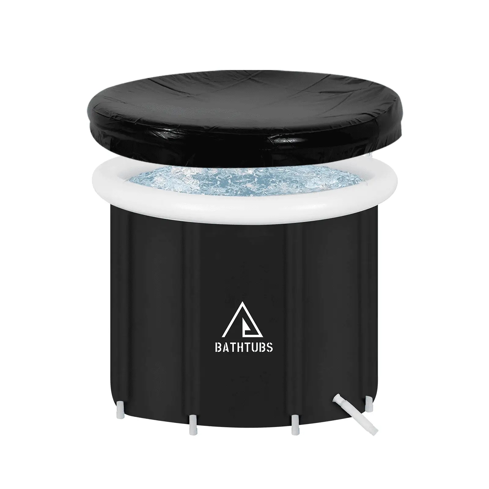 , Black PVC 32" Diameter, Inflatable Bathtub - Image 2