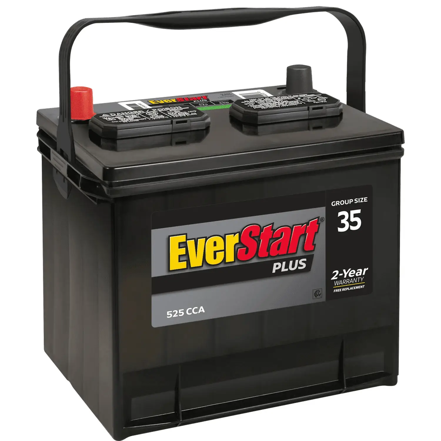 plus Lead Acid Automotive Battery, Group Size 35 12 Volt, 525 CCA - Image 2