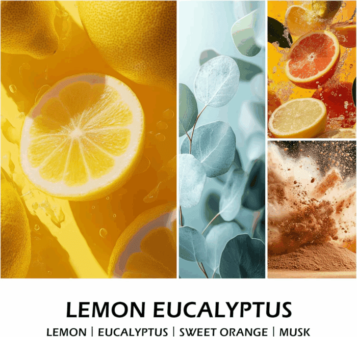 Lemon Eucalyptus Scented Candles, Aromatherapy Jar Candle, 7 Oz 50 Hour Long Lasting Candles, Soy Wax Candle Gift for Women - Image 2