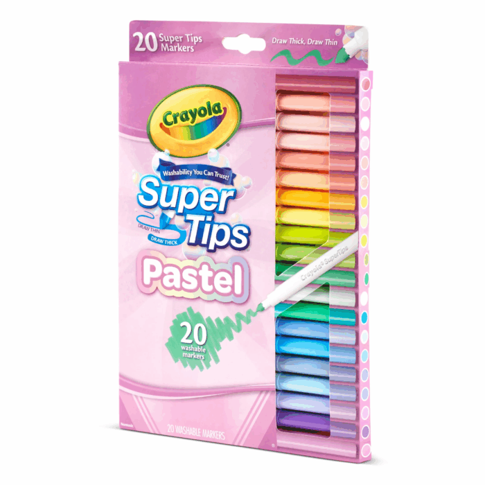Supertips Pastel Markers (20Ct), Easter Basket Stuffers, Washable Cute Markers, Kids Easter Gift Ages 4+ - Image 3