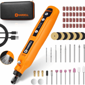 Mini Cordless Rotary Tool Kit, 5-Speed and USB Charging with 61 Accessories, Multi-Purpose 3.7V Power Rotary Tool for Sanding, Polishing, Drilling, Etching, Engraving, DIY Crafts