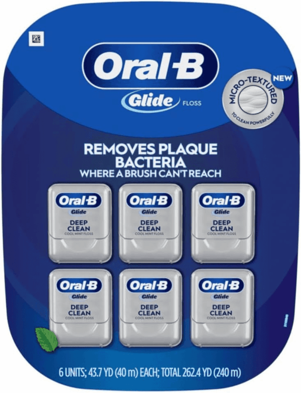 Glide Cool Mint Deep Clean Floss, 6 Count, Glide Dental Floss