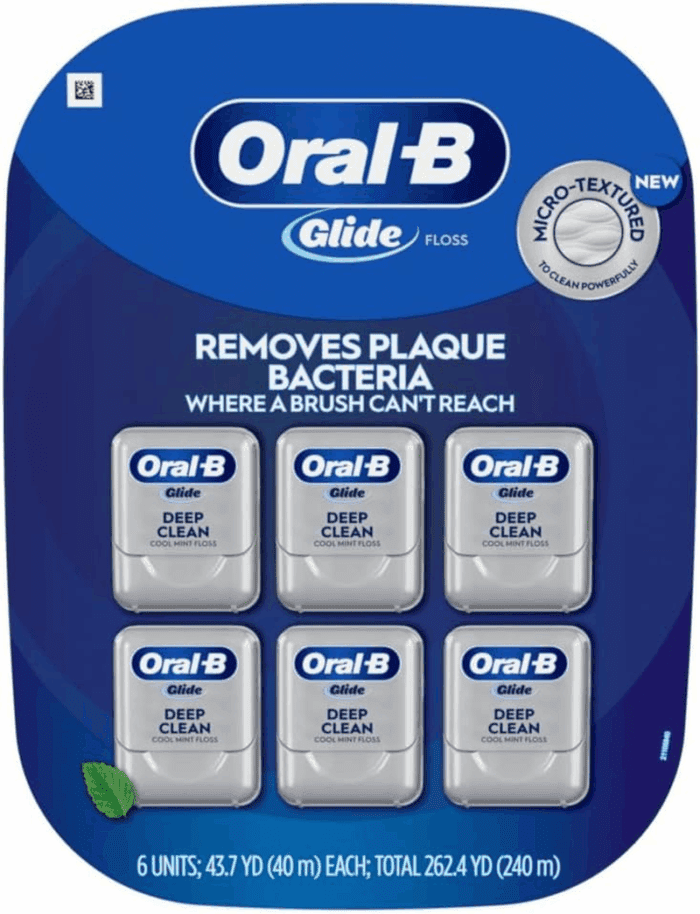 Glide Cool Mint Deep Clean Floss, 6 Count, Glide Dental Floss