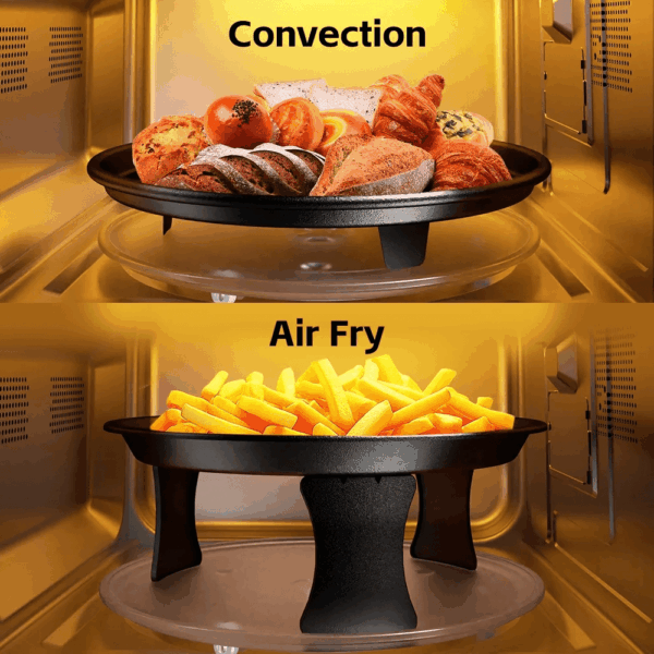 0.9 Cu Ft Air Fry Countertop Microwave, 900 Watts, Stainless Steel, New - Image 9