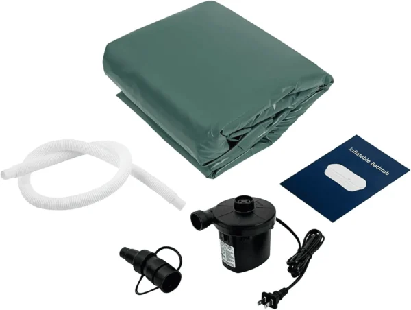 For Adult Spa Inflatable Adult Bath Tub, Foldable Portable Inflatable Soaking Bathtub with Electric Air Pump Blow up Bathtub - Image 7
