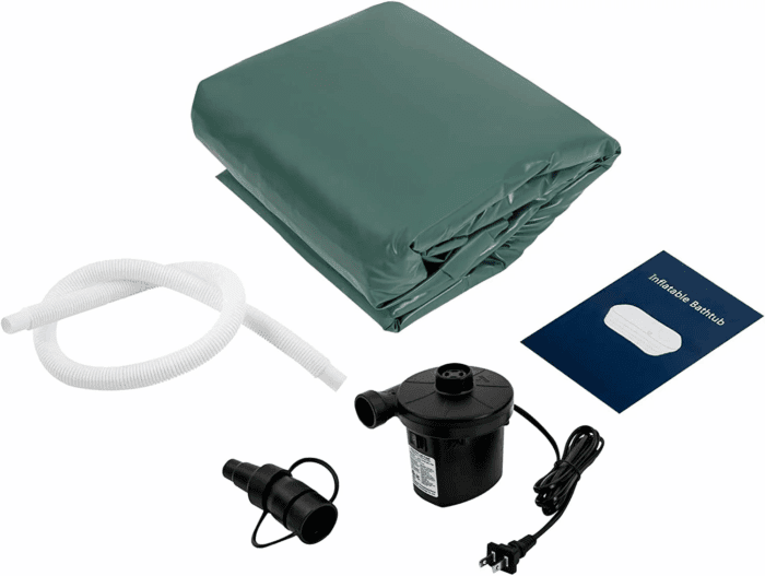 For Adult Spa Inflatable Adult Bath Tub, Foldable Portable Inflatable Soaking Bathtub with Electric Air Pump Blow up Bathtub - Image 7